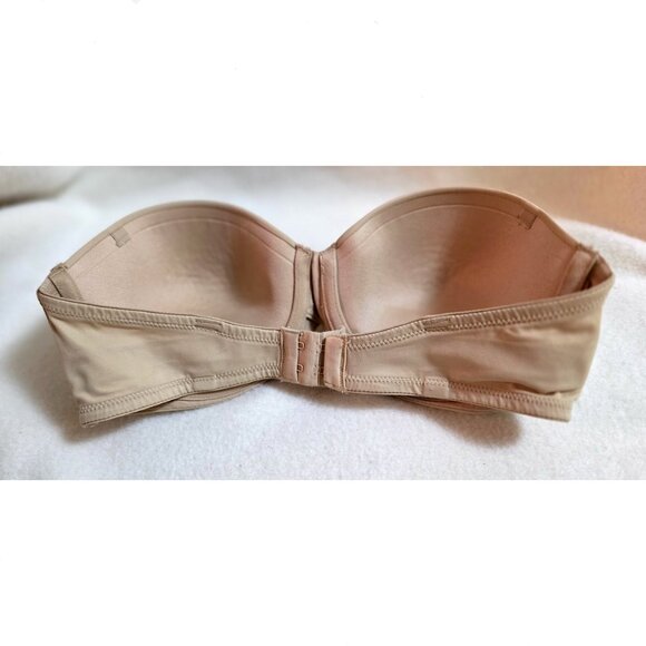 36C Bra Maidenform Beige Strapless Womens Underwire Tshirt - Picture 2 of 4